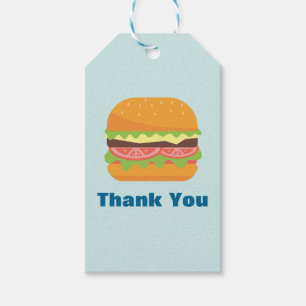 Etiqueta Para Presente Obrigado da ilustração do Hamburger você