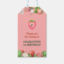 Etiqueta Para Presente obrigado de 1º aniversário de berry