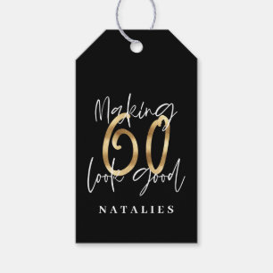 Etiqueta Para Presente obrigado de 60º aniversário da tipografia moderna