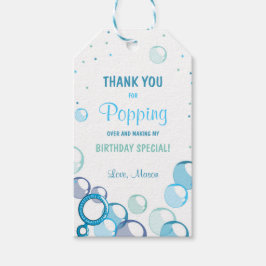 Etiqueta Para Presente Obrigado de aniversário de bolhas você prefere a e