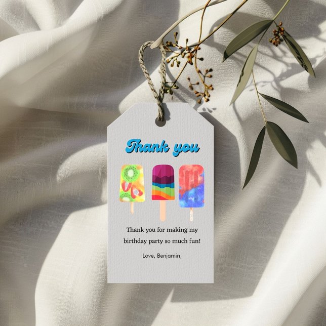 Etiqueta Para Presente Obrigado de aniversário de pop Arco-Íris (Criador carregado)