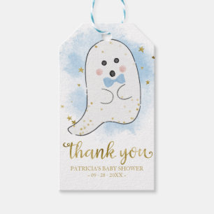 Etiqueta Para Presente Obrigado de Chá de fraldas de Halloween Fantástico