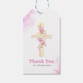 Etiqueta Para Presente Obrigado de flor de orquídea Floral Rosa