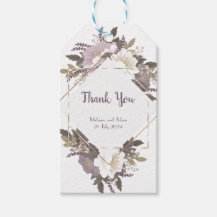 Etiqueta Para Presente Obrigado de flor Lilac elegante e simples que você