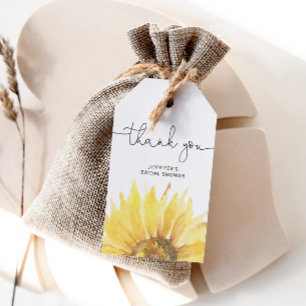 Etiqueta Para Presente Obrigado de girassol