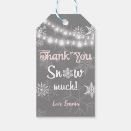 Etiqueta Para Presente Obrigado de inverno você neve muito favorece as et