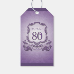 Etiqueta Para Presente Obrigado do aniversário do 80 do quadro do vintag