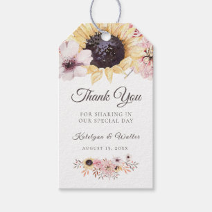 Etiqueta Para Presente Obrigado do favor do casamento do buquê dos