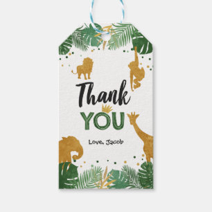 Etiqueta Para Presente Obrigado do safari você favorece animais do jardi
