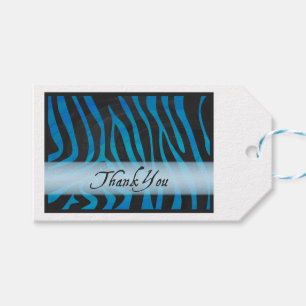 Etiqueta Para Presente Obrigado do teste padrão da zebra do animal