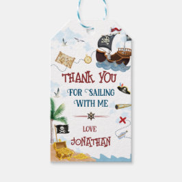 Etiqueta Para Presente Obrigado Festa de piratas Bebê aniversário