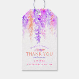 Etiqueta Para Presente Obrigado floral evento de casamento laranja roxo