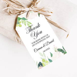 Etiqueta Para Presente Obrigado floral tropical moderno você