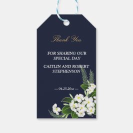 Etiqueta Para Presente Obrigado Geométrico do Marinho Elegante Clássico