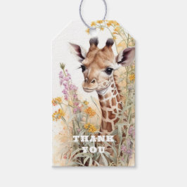 Etiqueta Para Presente Obrigado Giraffe