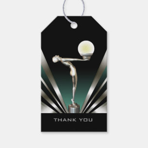 Etiqueta Para Presente Obrigado Glam de Nouveau do art deco você cerceta