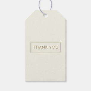 Etiqueta Para Presente Obrigado Logotipo Elegante Modern Hang Tag