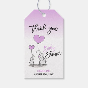 Etiqueta Para Presente OBRIGADO mamães & CHÁ DE FRALDAS da lavanda do
