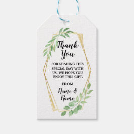 Etiqueta Para Presente Obrigado Marcos Dourados Foliage Casamento