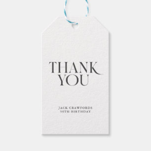 Etiqueta Para Presente Obrigado moderna de bolsa mensageifesta de anivers