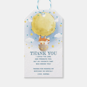 Etiqueta Para Presente Obrigado Moon o balão de ar