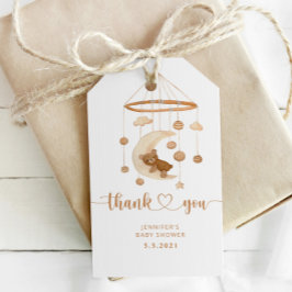 Etiqueta Para Presente Obrigado móvel de berçário Boho você marca