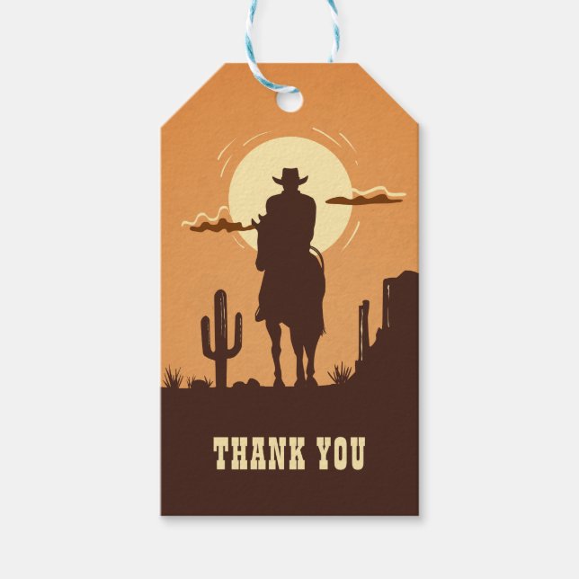 Etiqueta Para Presente obrigado ocidental (Frente)