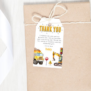 Etiqueta Para Presente Obrigado pelo aniversário de foto de construção da