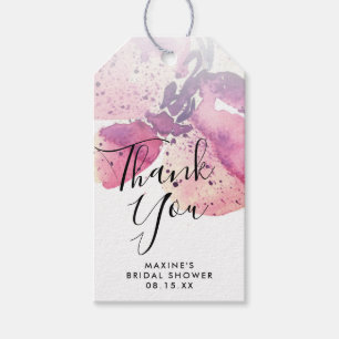 Etiqueta Para Presente Obrigado personalizado orquídea da aguarela da