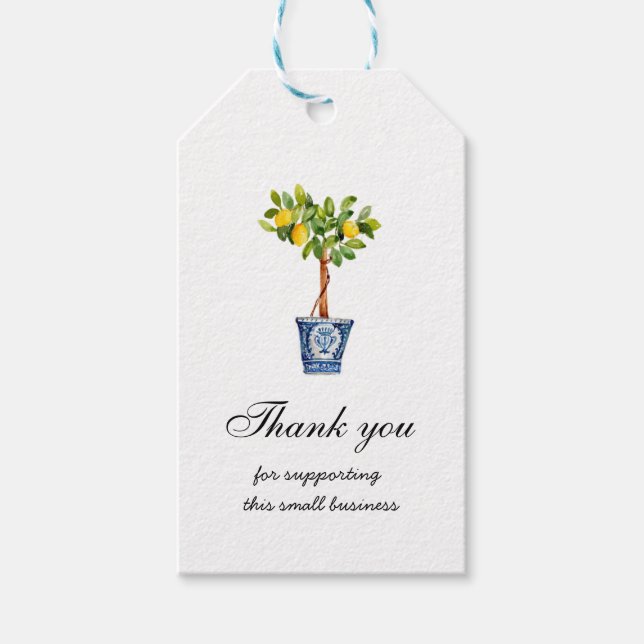 Etiqueta Para Presente Obrigado por apoiar as pequenas empresas (Frente)