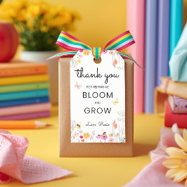 Etiqueta Para Presente Obrigado por Me Ajudar a Florescer e Crescer Profe