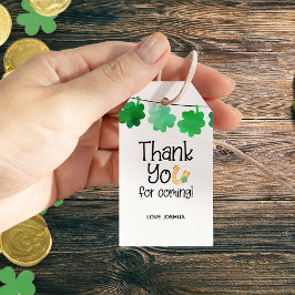 Etiqueta Para Presente Obrigado por ter vindo sortuda irlandesa Shamrock