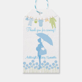 Etiqueta Para Presente Obrigado Por Vir Azul Silhouette Baby Sprinkle