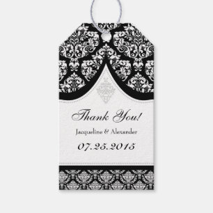 Etiqueta Para Presente Obrigado que branco preto do casamento tema
