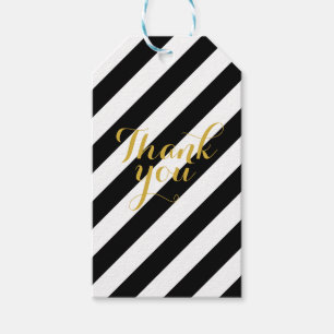 Etiqueta Para Presente Obrigado que do ouro preto & branco você presente