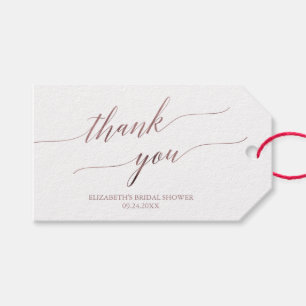 Etiqueta Para Presente Obrigado que Dourado cor-de-rosa elegante da