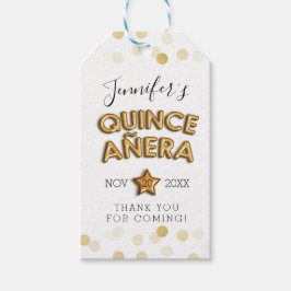 Etiqueta Para Presente Obrigado Quinceañera Dourado Balões de Aniversário