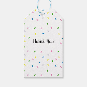 Etiqueta Para Presente Obrigado Rainbow Sprinkles Pattern