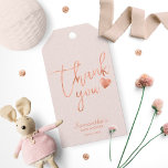 Etiqueta Para Presente Obrigado Rosa Gold Foil Pink Blush Favor<br><div class="desc">Obrigado Rosa Gold Foil Pink Blush Favor</div>