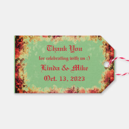 Etiqueta Para Presente Obrigado - rosas - Favor