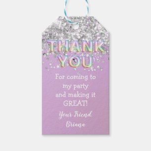 Etiqueta Para Presente Obrigado Silver Rainbow Balloons Favorece Tags