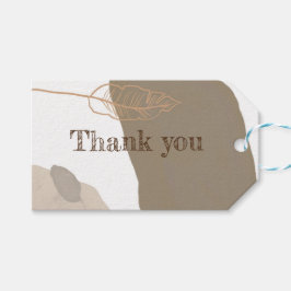 Etiqueta Para Presente Obrigado Simple Clean Bege Minimalista Scandi 