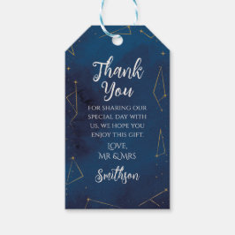 Etiqueta Para Presente Obrigado Sinais de Marinho de Casamento