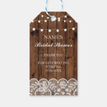 Obrigado Tag Favor Chá de panela de rendas de made