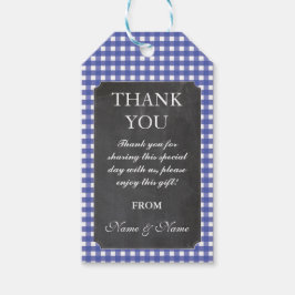 Etiqueta Para Presente Obrigado Tag Rustic Blue Chalk Favor Casamento