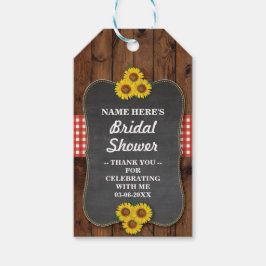 Etiqueta Para Presente Obrigado Tag Wood Chalk Sunflower Chá de panela