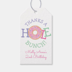Etiqueta Para Presente Obrigado um favor de aniversário para uma Rosquin