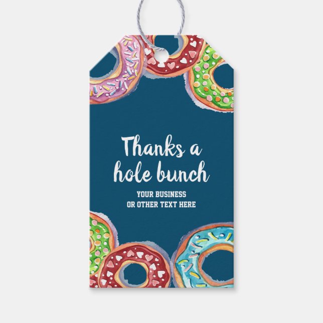 Etiqueta Para Presente Obrigado um monte de rosquinha personalizado (Frente)