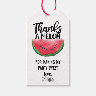 Etiqueta Para Presente Obrigado uma Melon Citação Vermelha Melancia