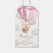 Obrigado Urso de Pelúcia Rosa pelo Primeiro Aniver